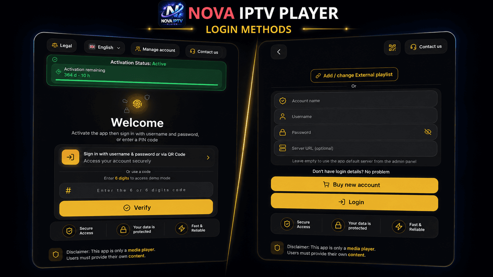 Nova IPTV Player | Flutter App With PHP Admin Panel