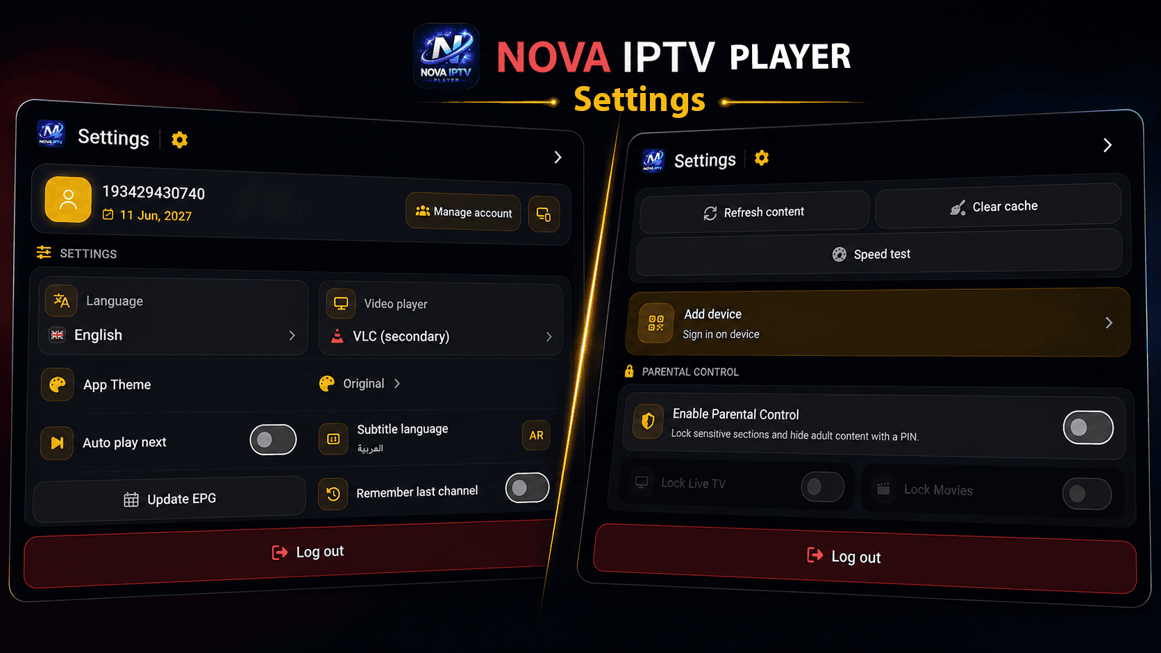 Nova IPTV Player | Flutter App With PHP Admin Panel